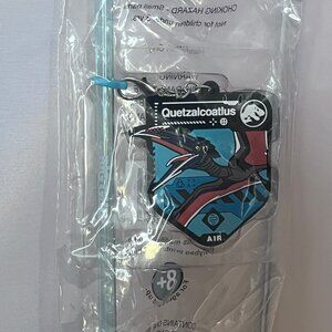 New Jurassic World Rebirth Quetzakoatlus Dinosaur Keychain Charm Straw 7 Eleven